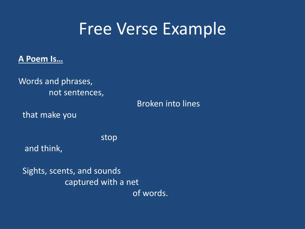 free verse example