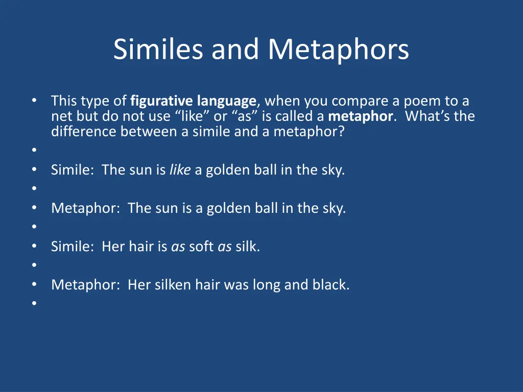 similes and metaphors