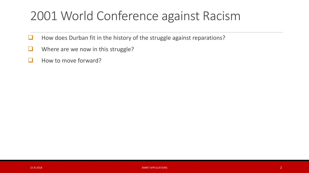 2001 world conference against racism