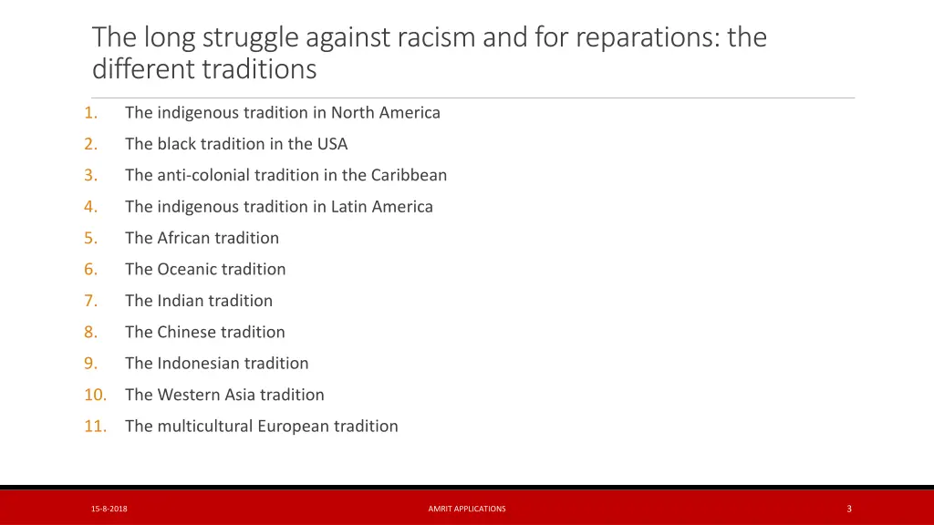 the long struggleagainstracismand forreparations