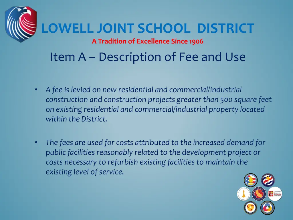 lowell joint school district a tradition 2