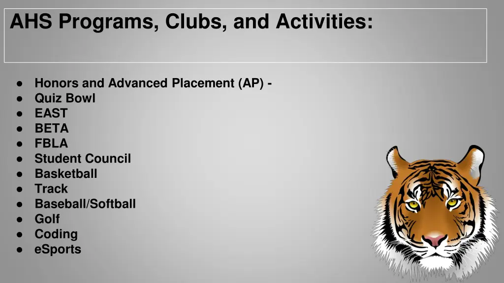 ahs programs clubs and activities