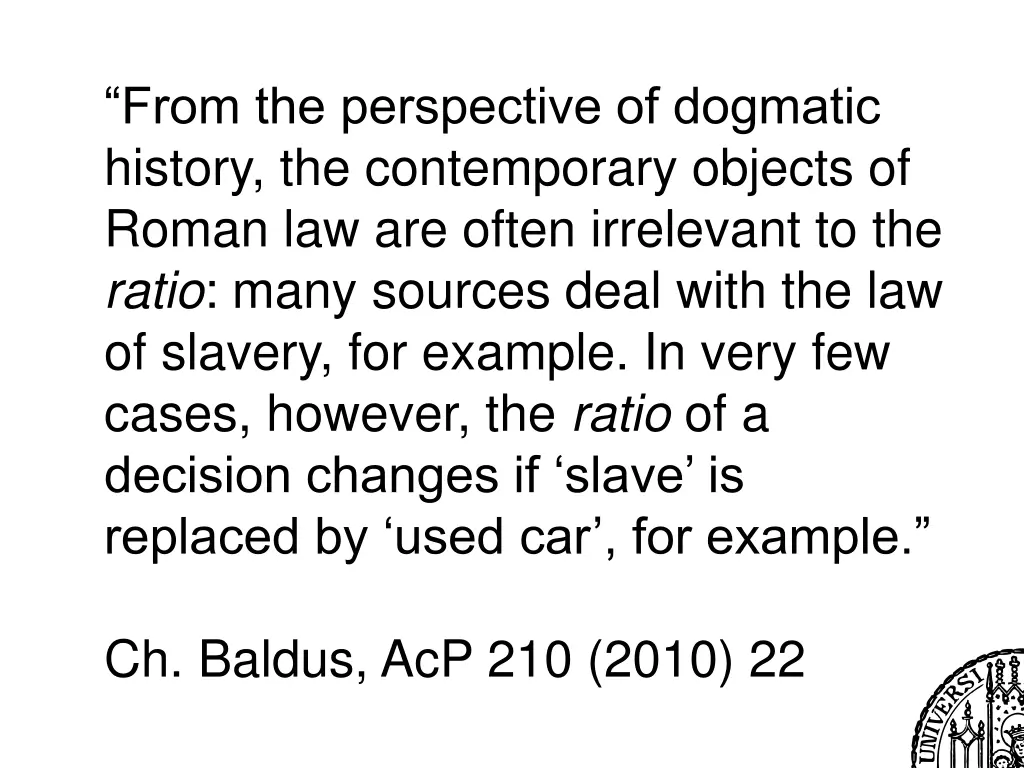 from the perspective of dogmatic history