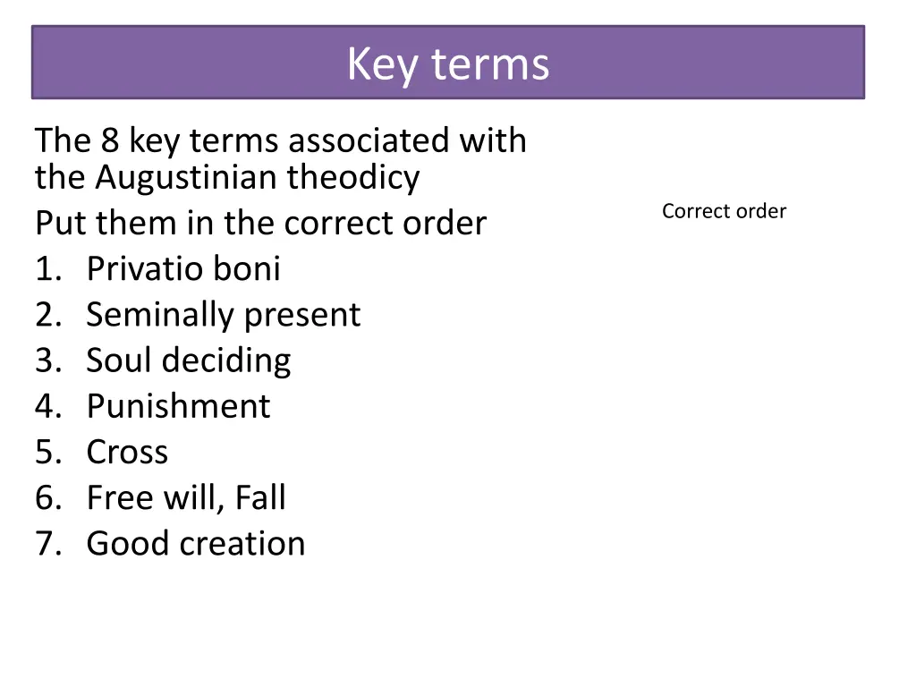 key terms