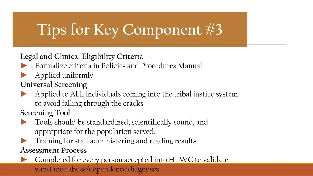 tips for key component 3