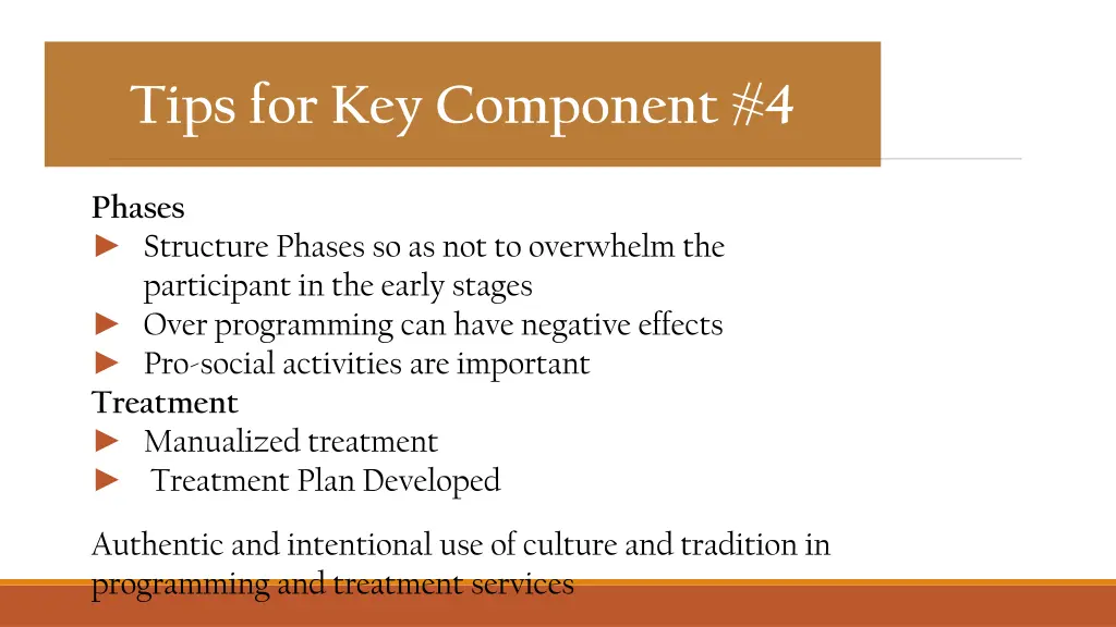 tips for key component 4