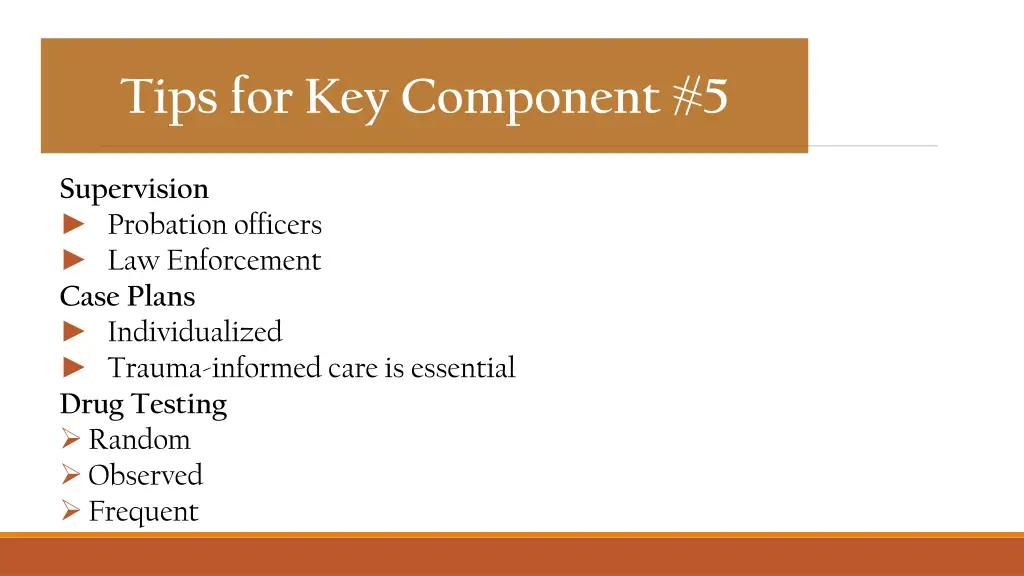 tips for key component 5