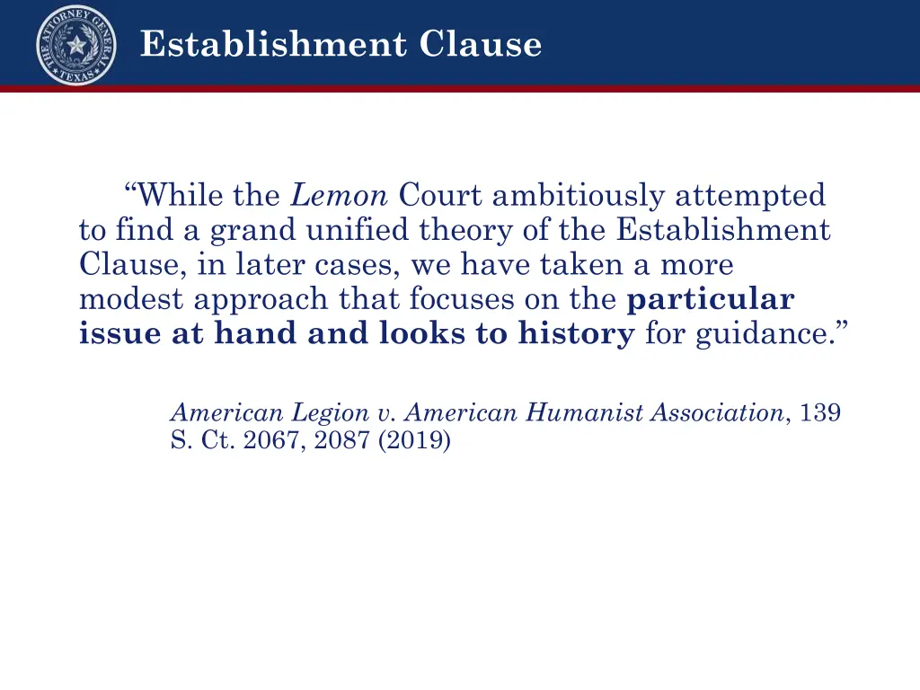 establishment clause 1