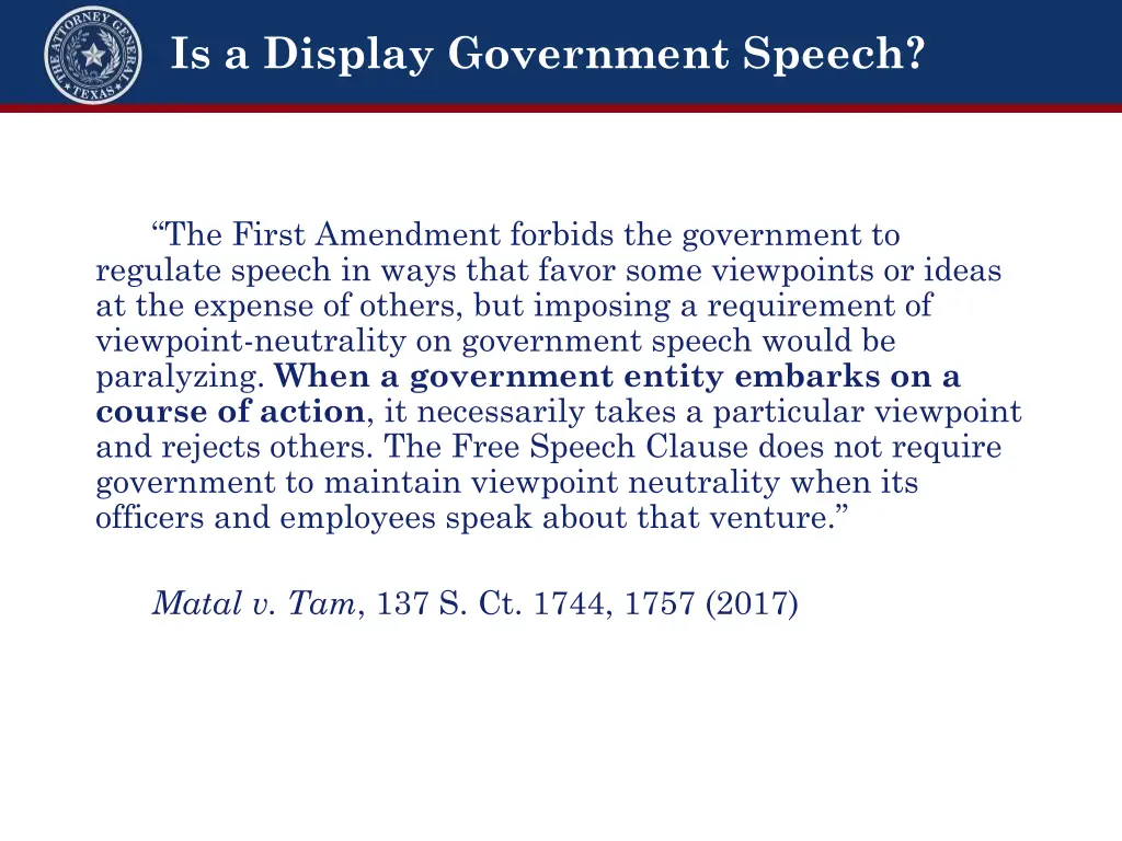 is a display government speech 2