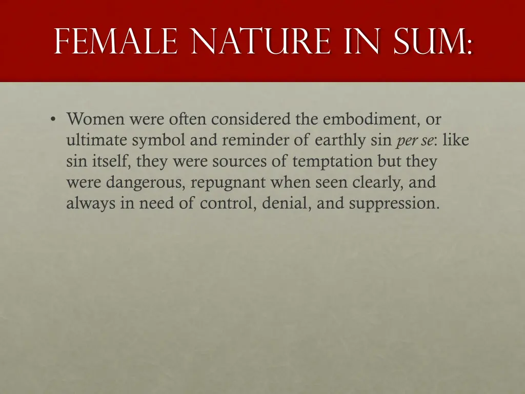 female nature in sum