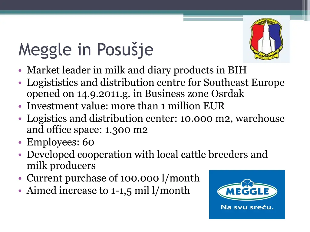 meggle in posu je market leader in milk and diary