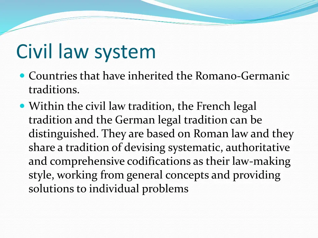 civil law system