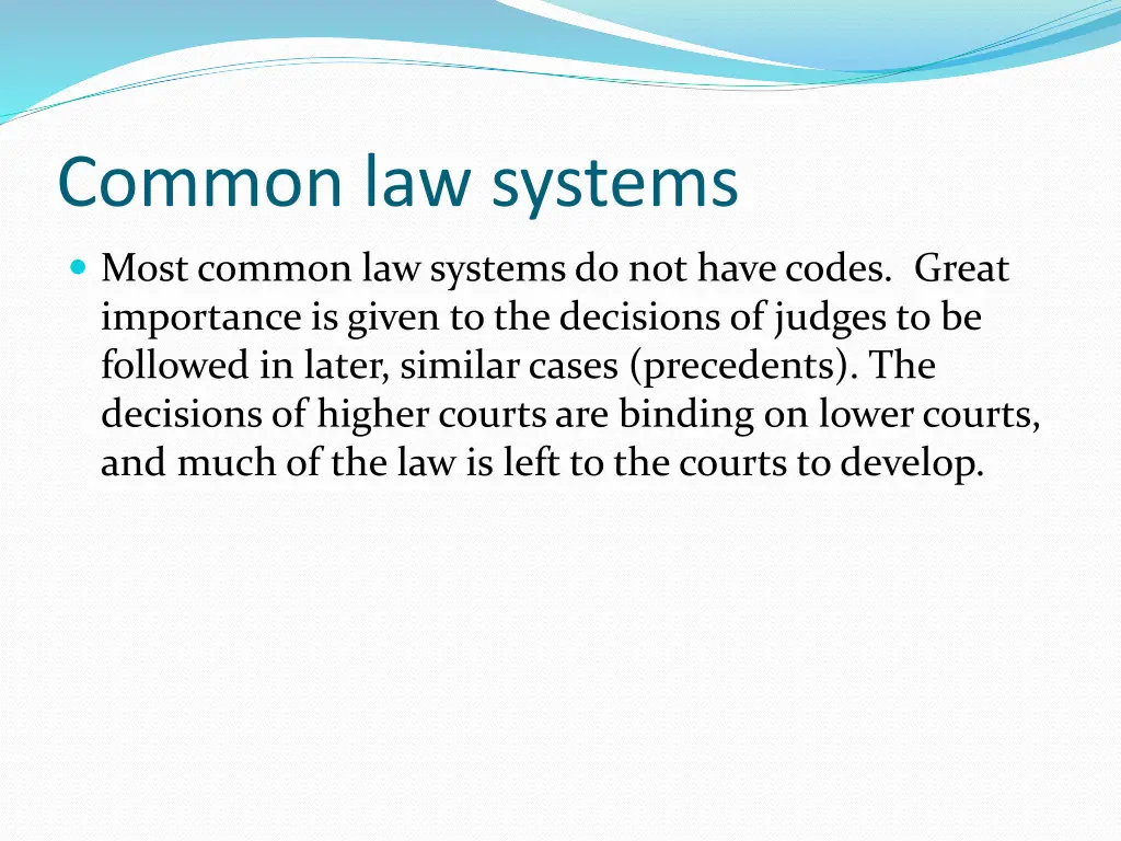 common law systems