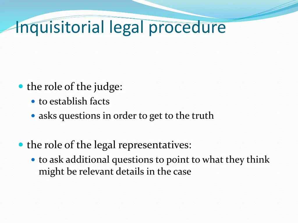 inquisitorial legal procedure