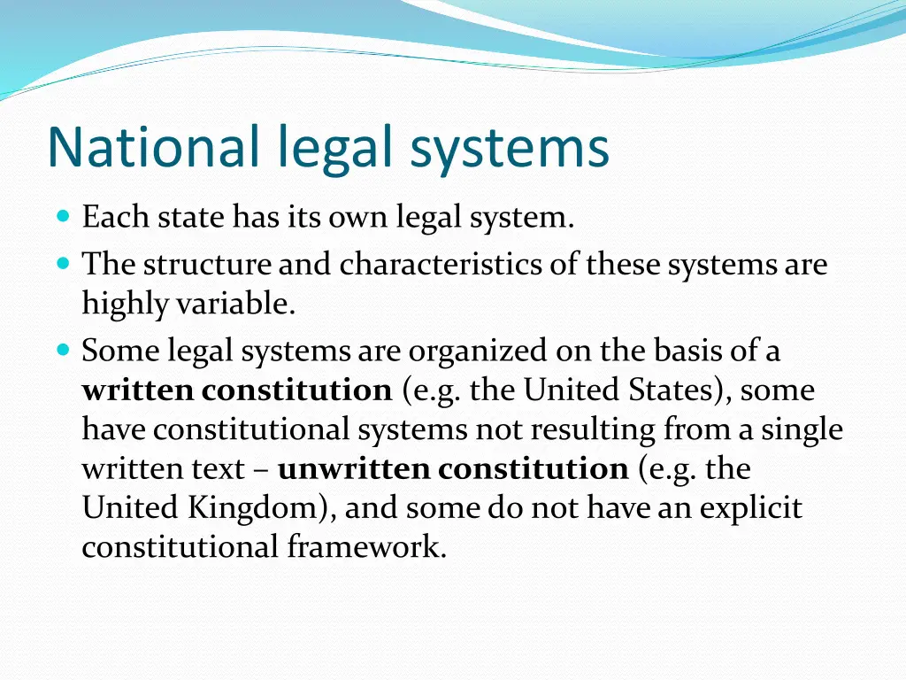 national legal systems