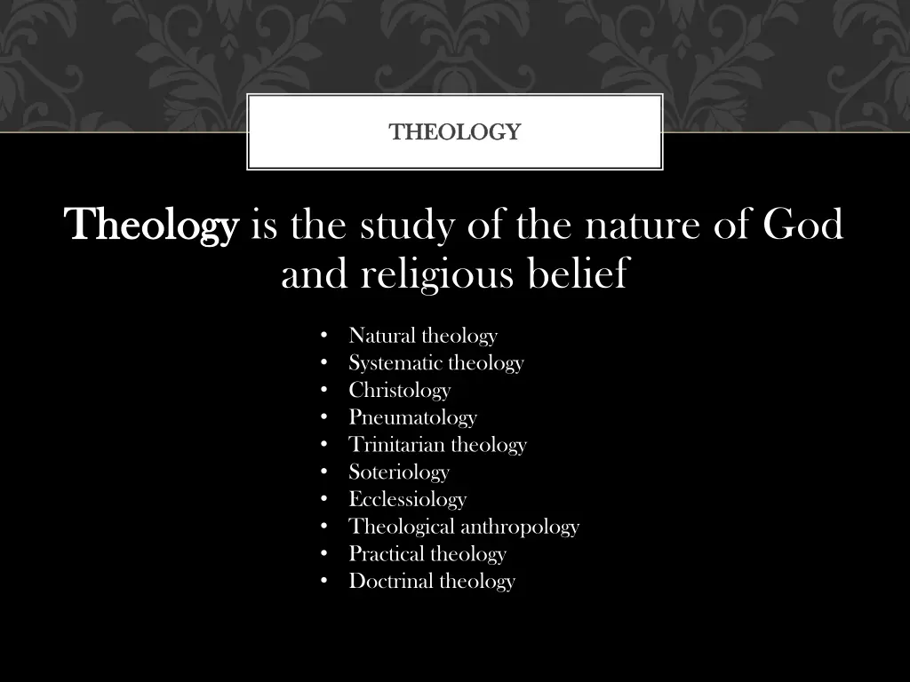 theology theology