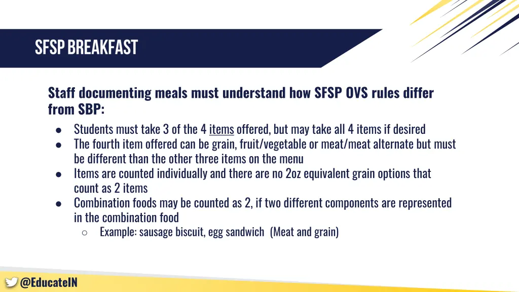 staff documenting meals must understand how sfsp