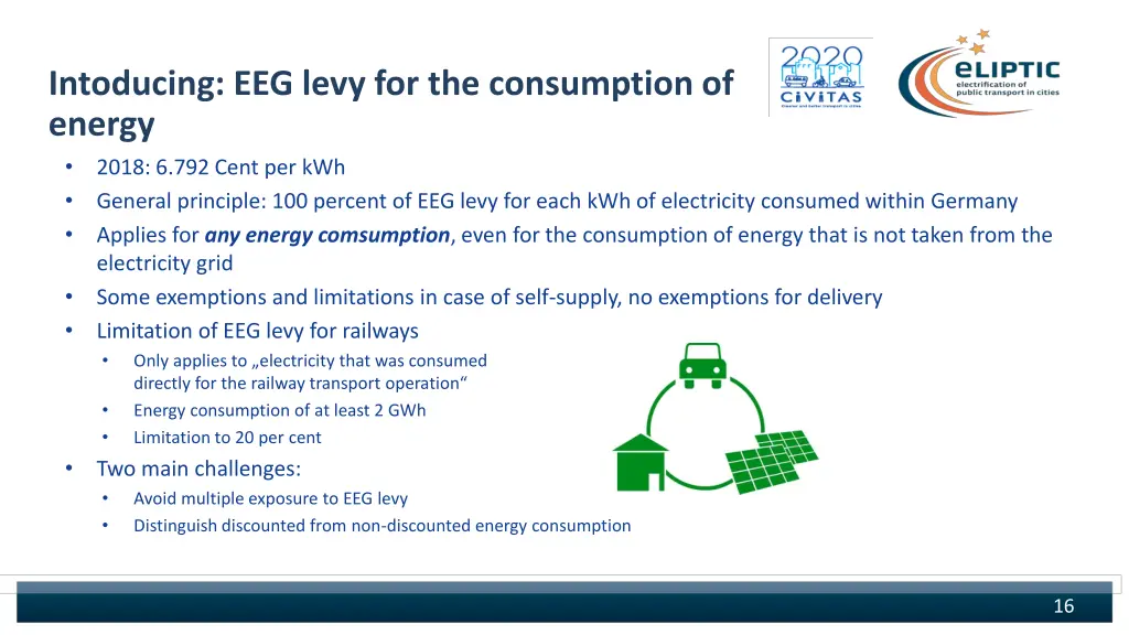 intoducing eeg levy for the consumption of energy