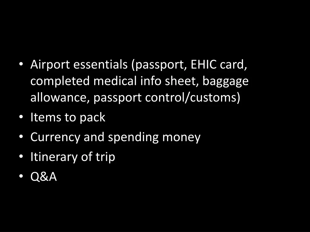 airport essentials passport ehic card completed