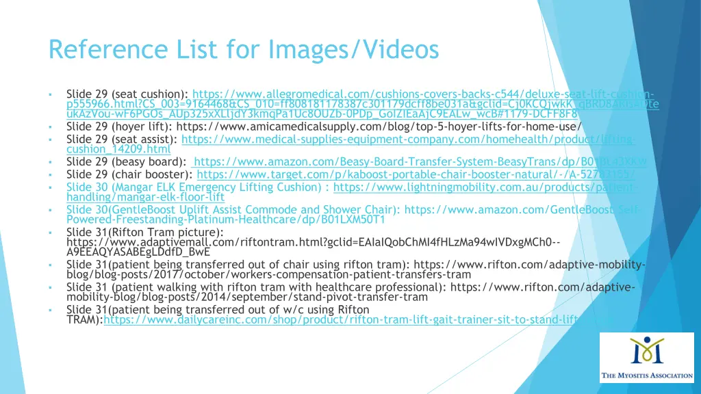 reference list for images videos 1