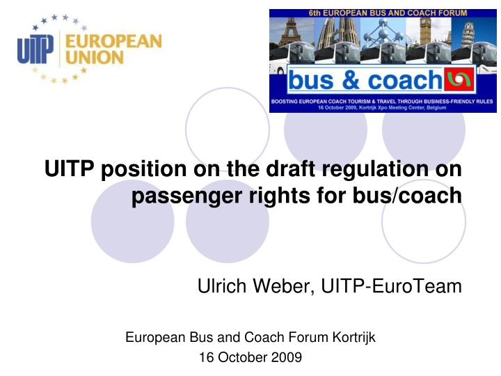 uitp position on the draft regulation