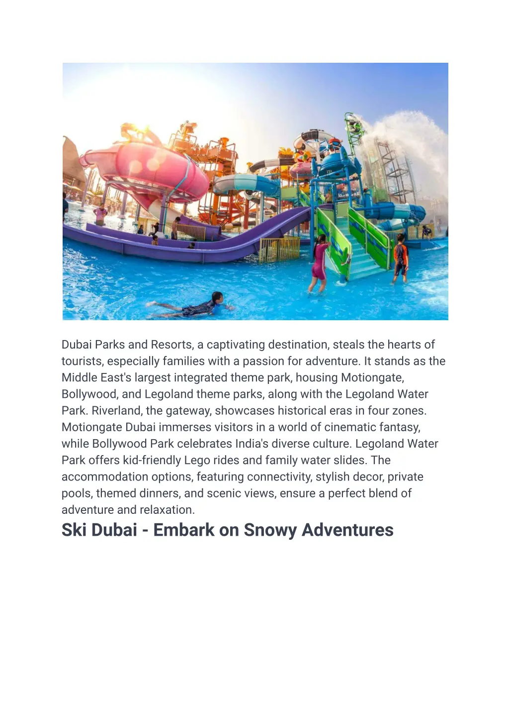 dubai parks and resorts a captivating destination