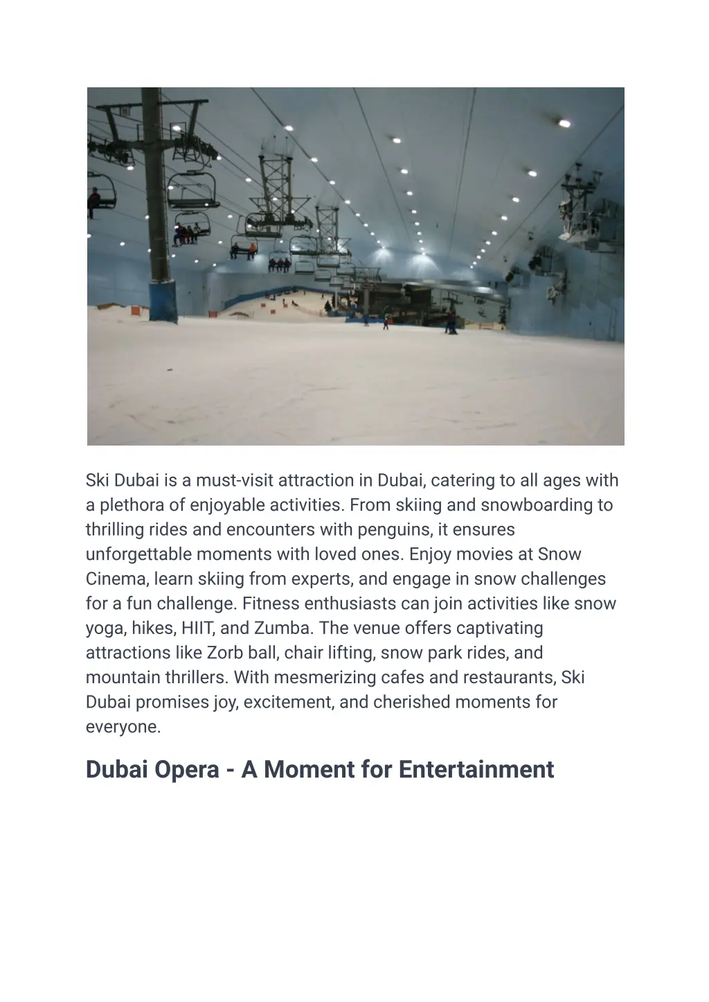 ski dubai is a must visit attraction in dubai