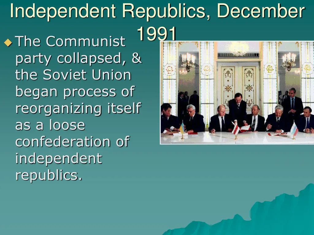 independent republics december 1991 the communist