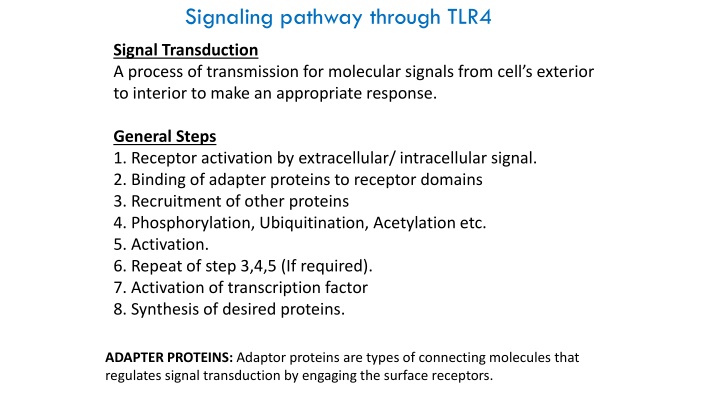 signaling pathway through tlr4