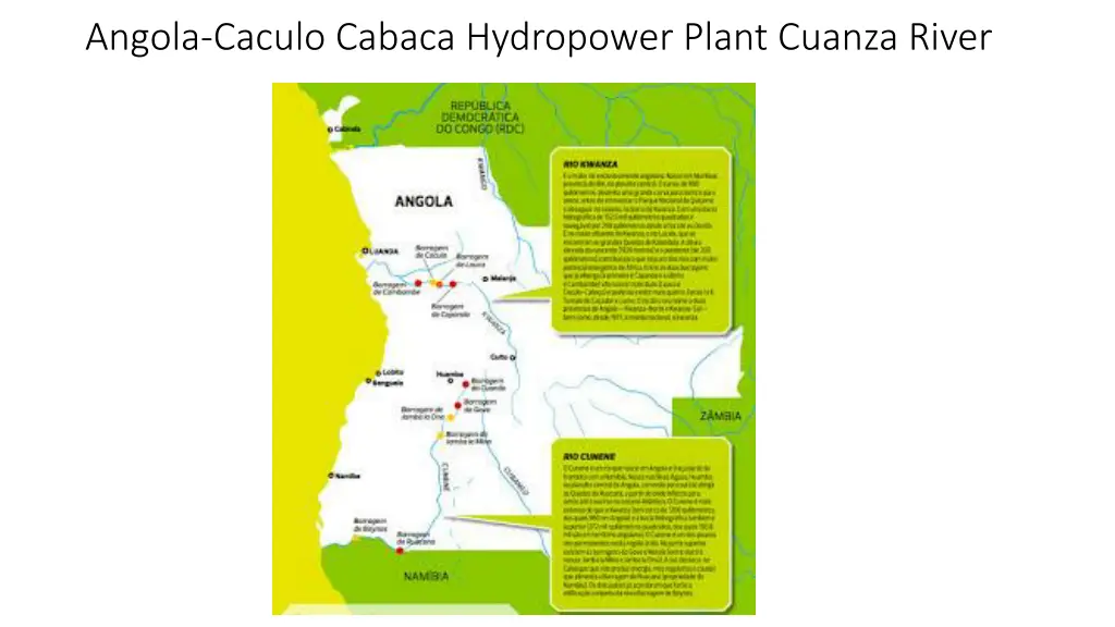 angola caculo cabaca hydropower plant cuanza river