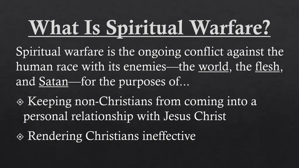 what is spiritual warfare spiritual warfare