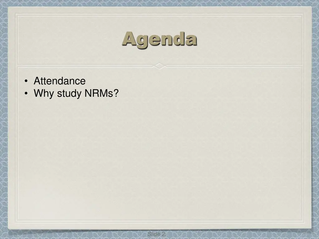 agenda