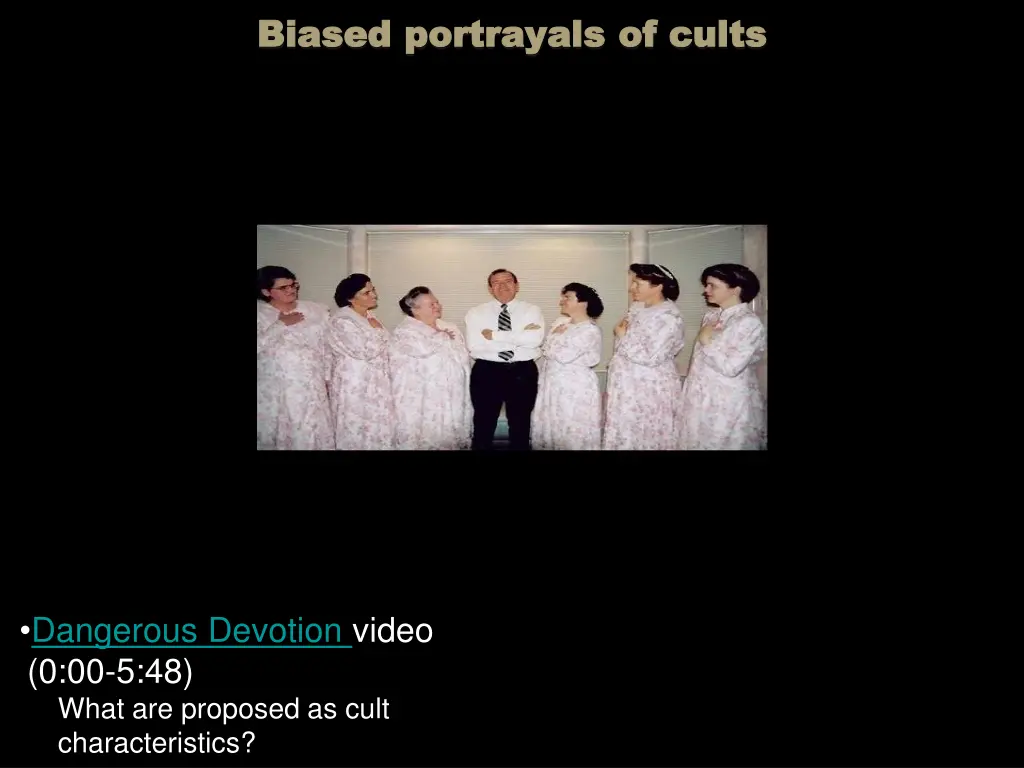 biased portrayals of cults biased portrayals