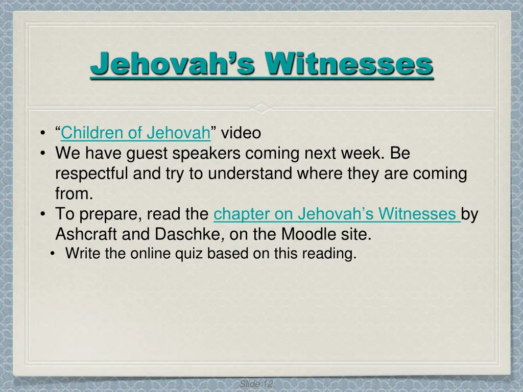 jehovah s witnesses