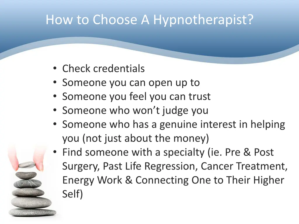 how to choose a hypnotherapist