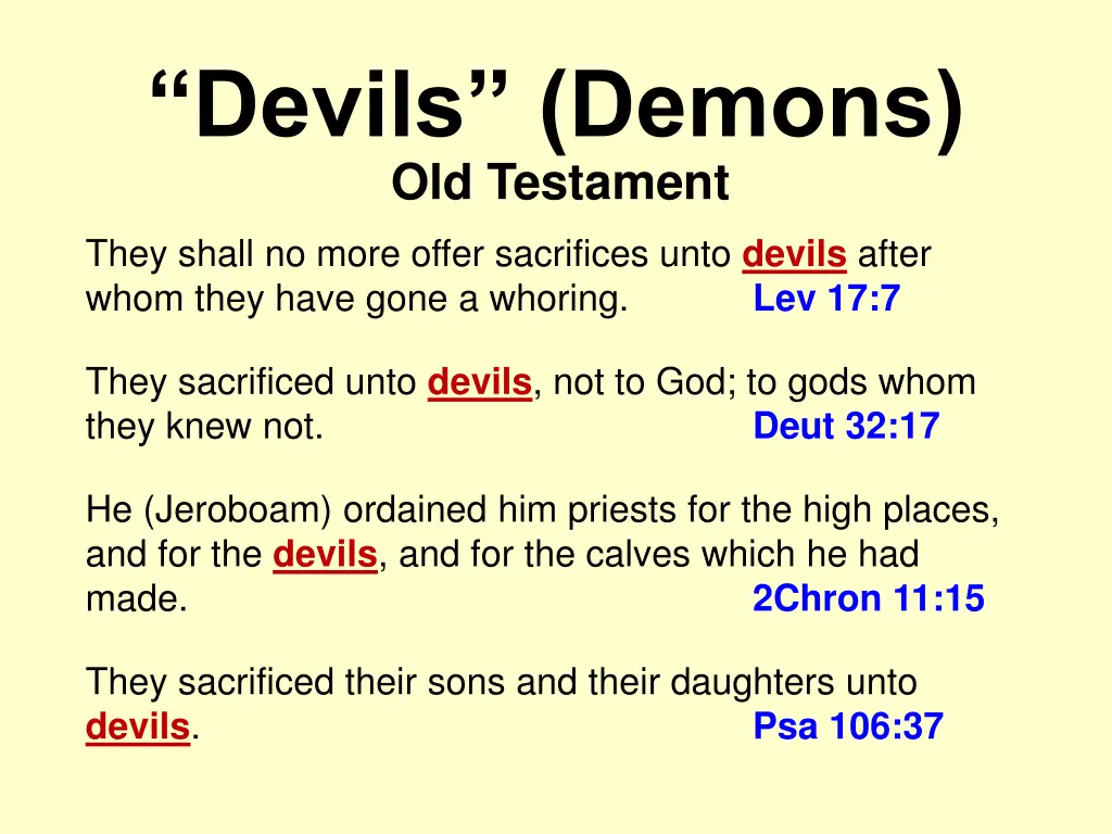 devils demons old testament