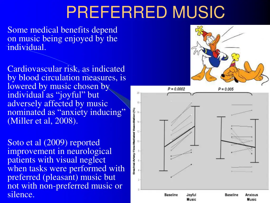 preferred music some medical benefits depend