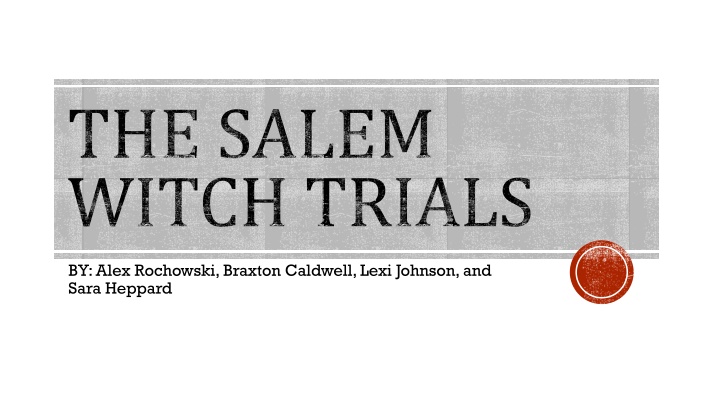 the salem witch trials