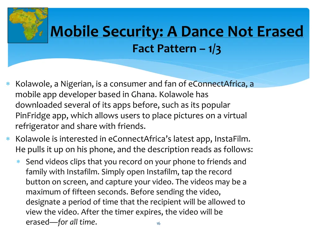 mobile security a dance not erased fact pattern