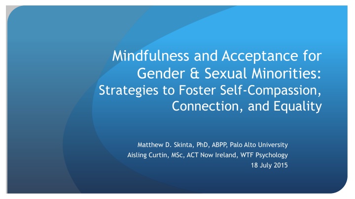 mindfulness and acceptance for gender sexual