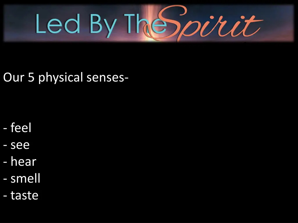 our 5 physical senses