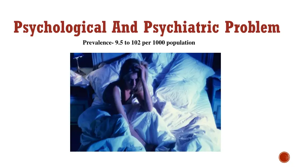 psychological and psychiatric problem prevalence