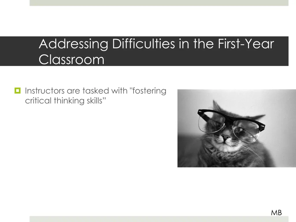 addressing difficulties in the first year