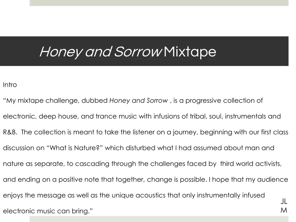 honey and sorrow mixtape