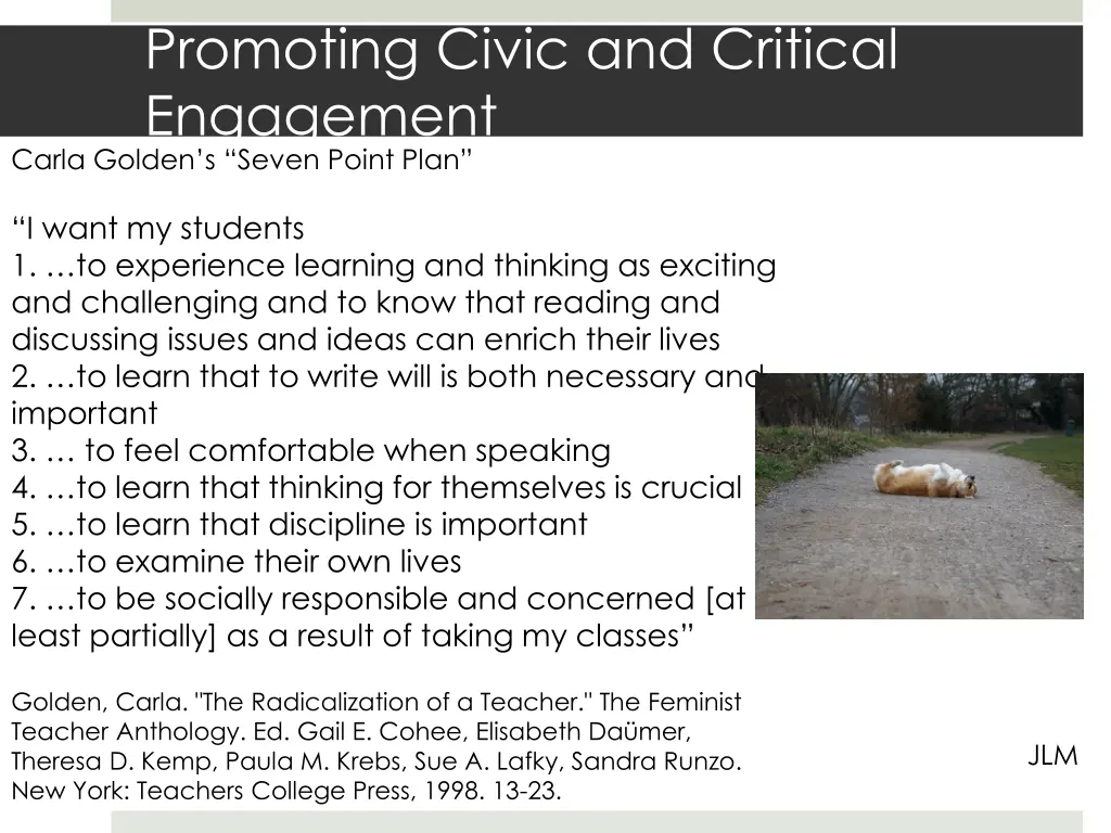 promoting civic and critical engagement carla