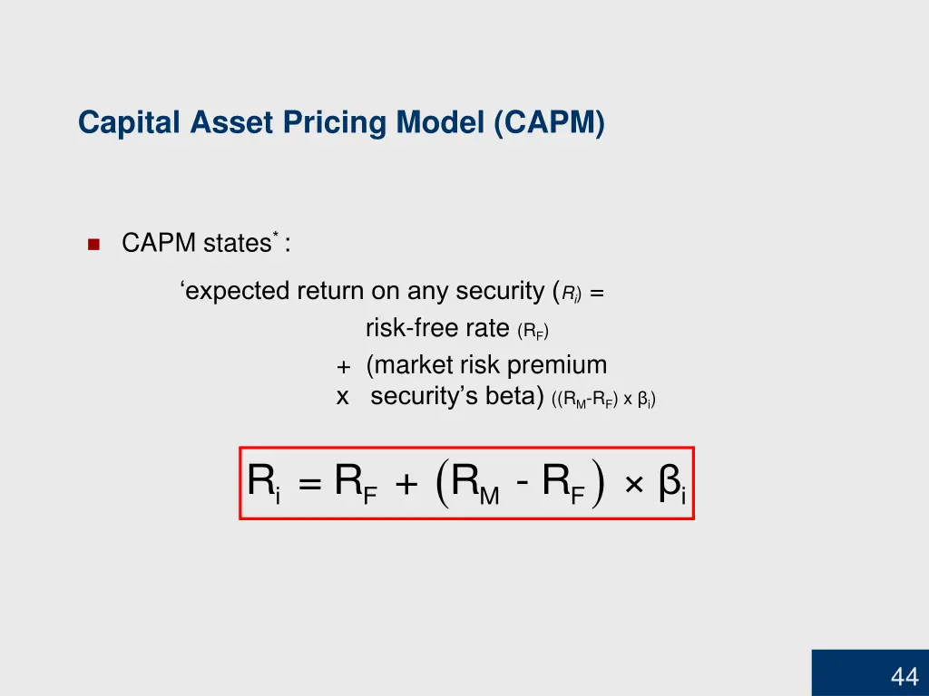 capital asset pricing model capm 2