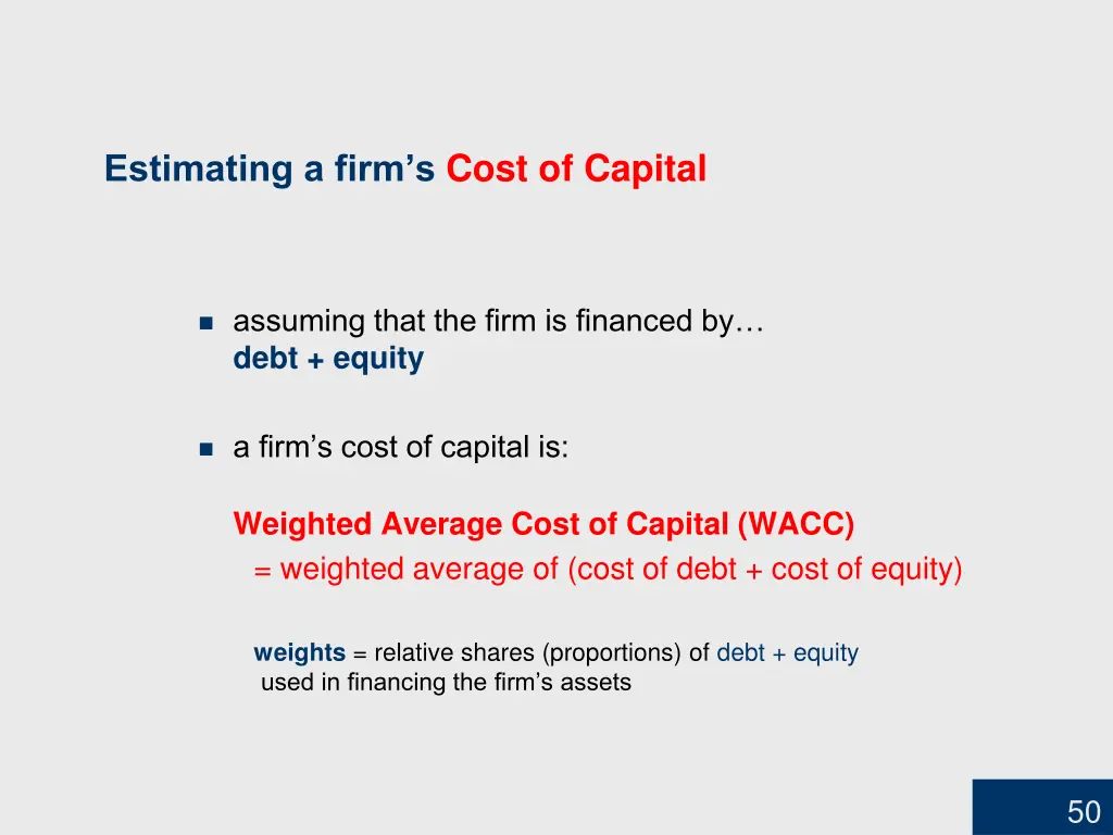 estimating a firm s cost of capital 1