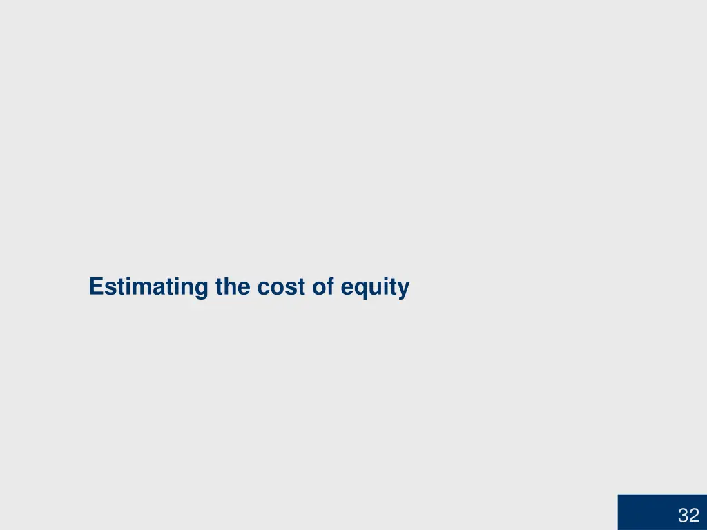 estimating the cost of equity