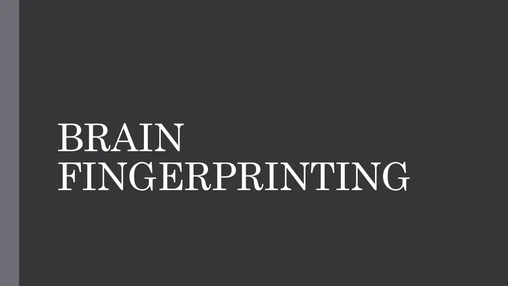 brain fingerprinting