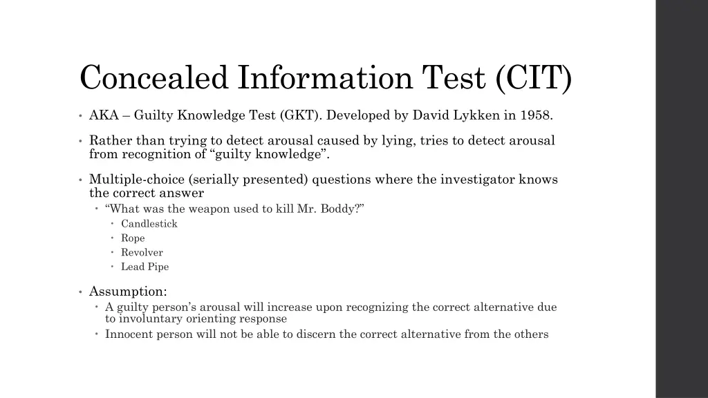 concealed information test cit